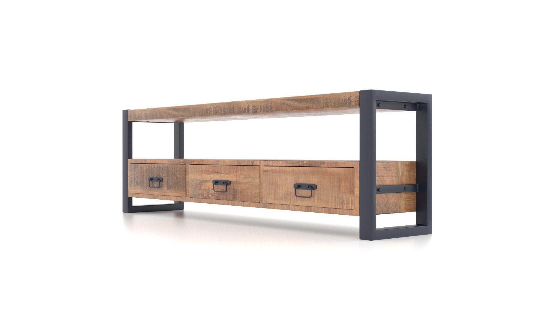 Mango Wood Furniture Set 3D Model Collection_27