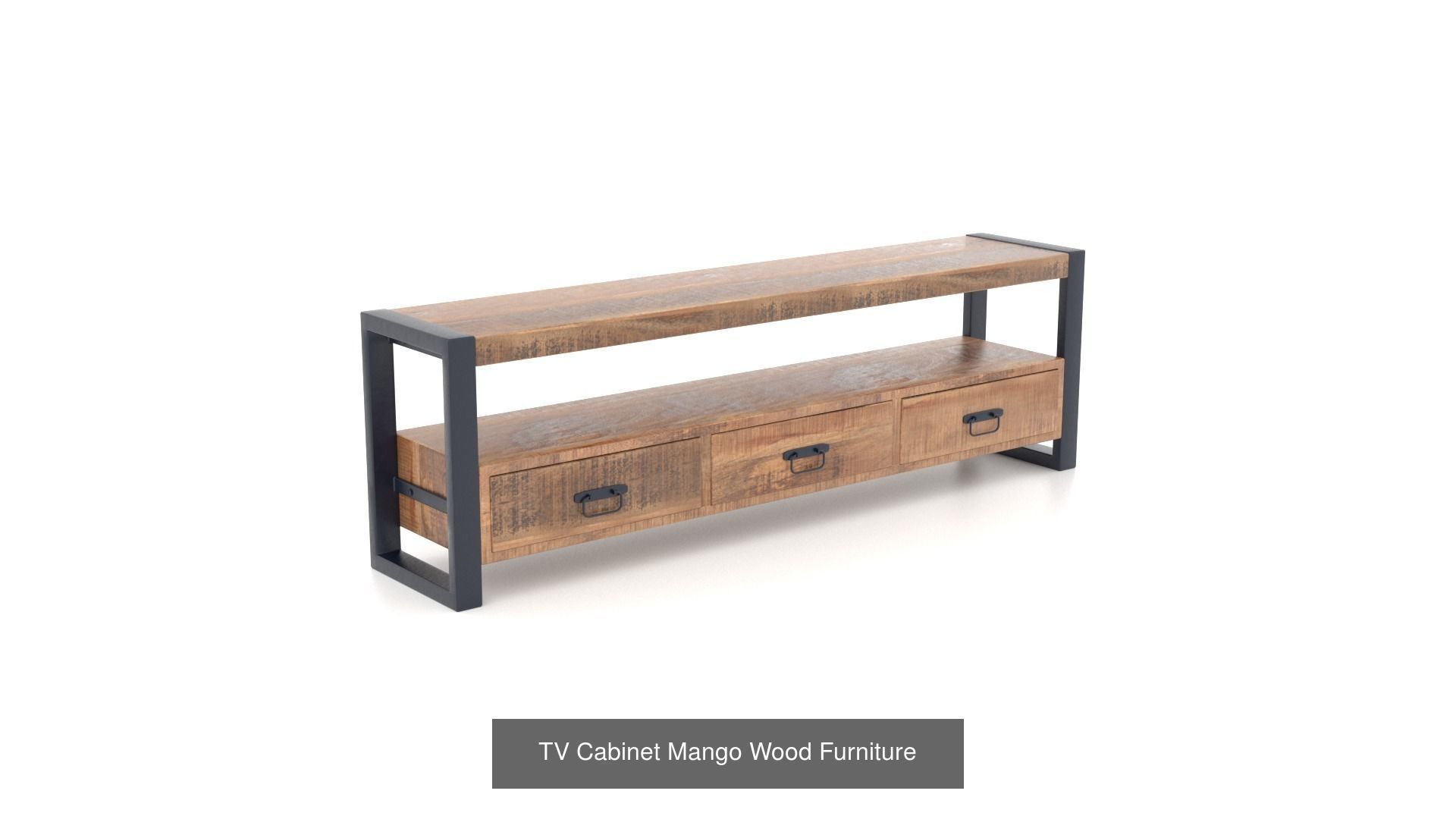 Mango Wood Furniture Set 3D Model Collection_1