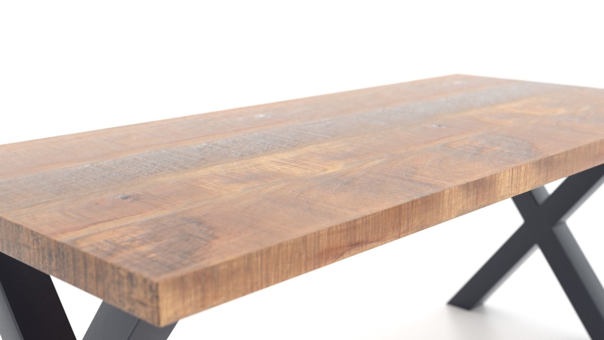 Mango Wood Furniture Set 3D Model Collection_11