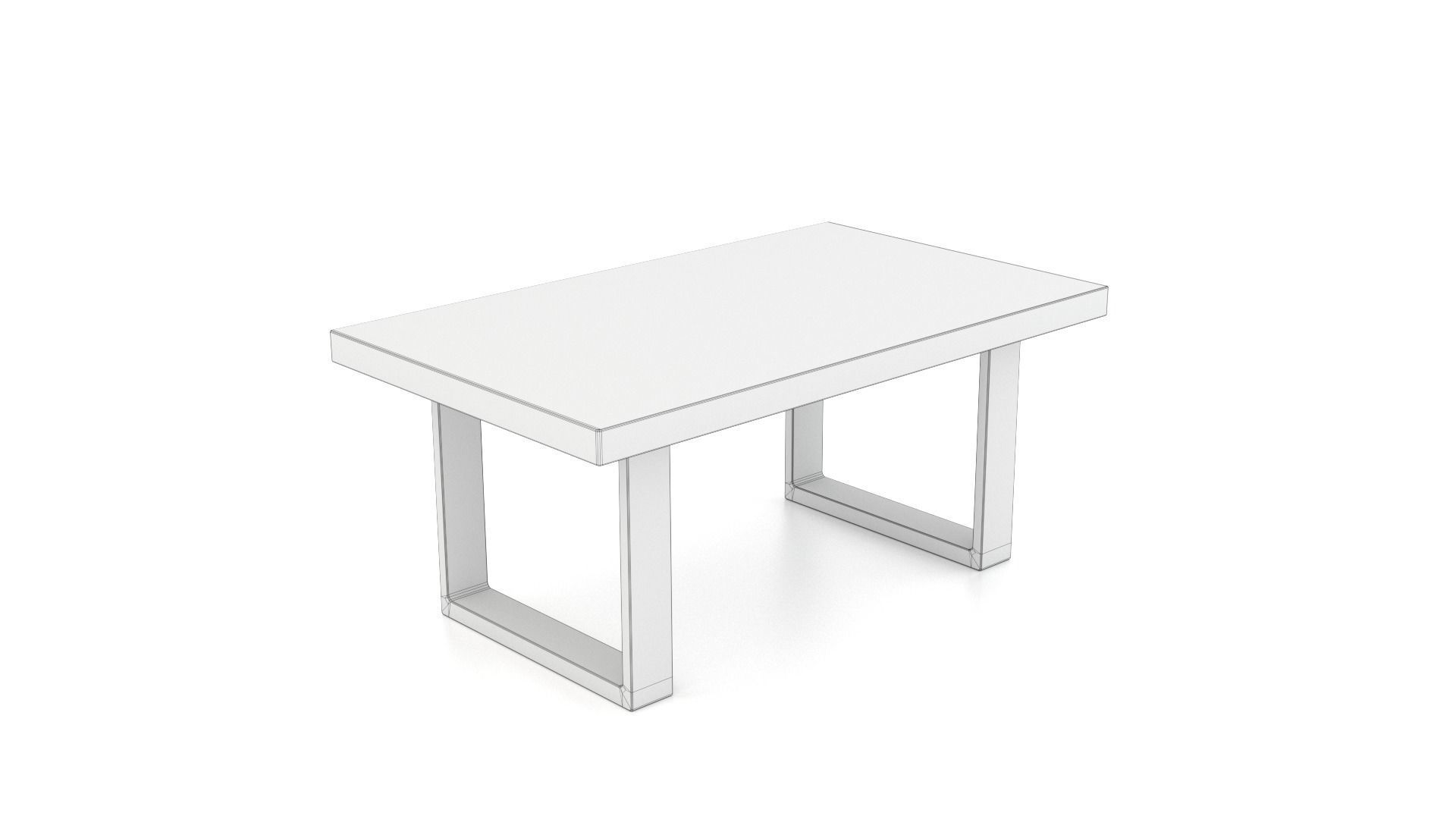 Mango Wood Furniture Set 3D Model Collection_32