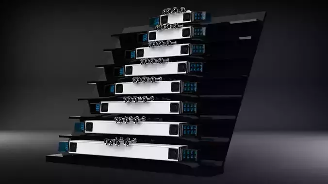 HaenschDBS3000 LED Lightbar in all Sizes Low-poly 3D model