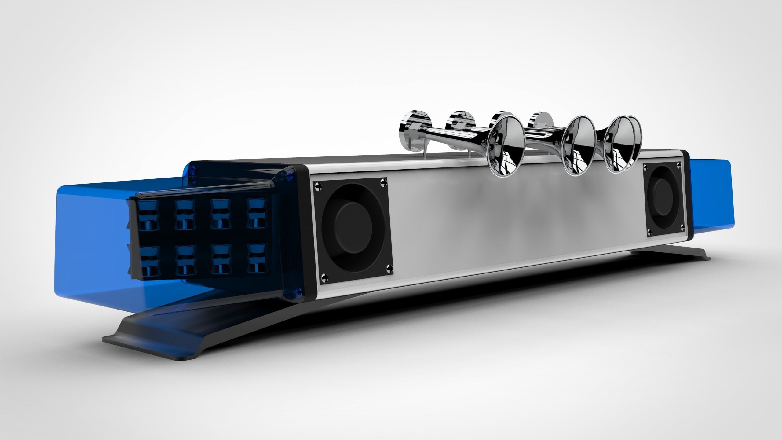 HaenschDBS3000 LED Lightbar in all Sizes Low-poly 3D model_1