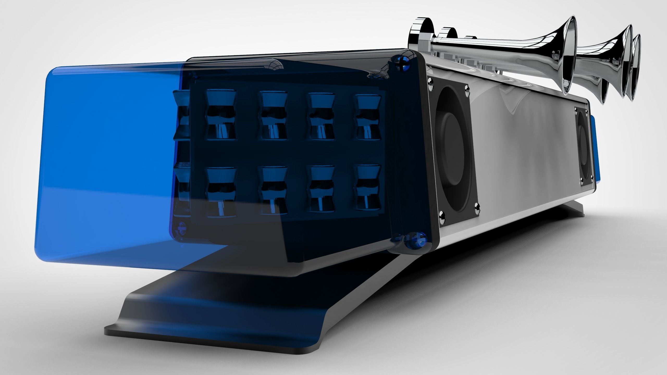 HaenschDBS3000 LED Lightbar in all Sizes Low-poly 3D model_2