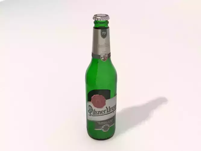 Pilsner Urquell bottle new design 2021 Low-poly 3D model
