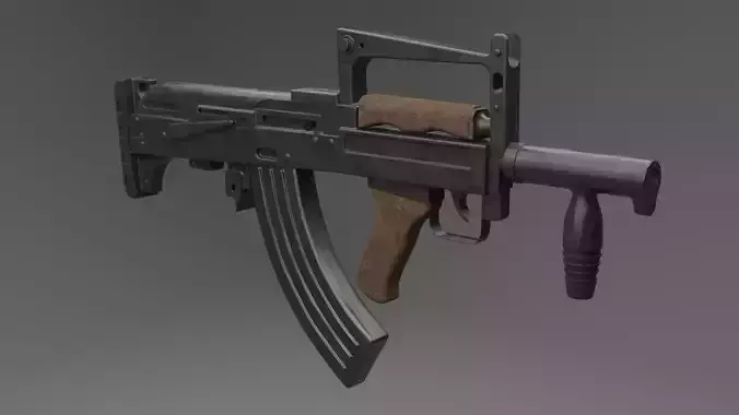 Groza Assault Rifle Low-poly 3D model