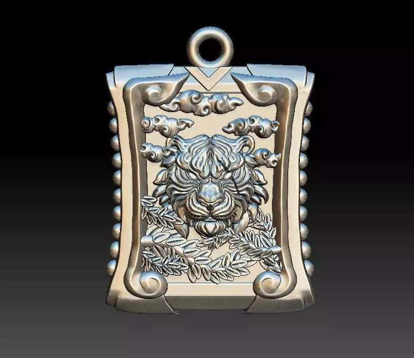 tiger for jewelry pendant 3D print model