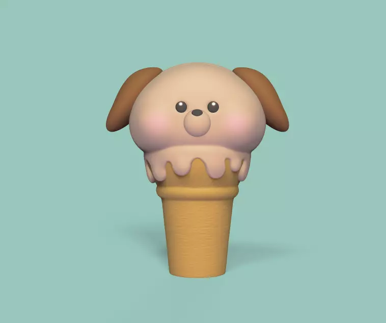 Dog Ice Cream 3D print model