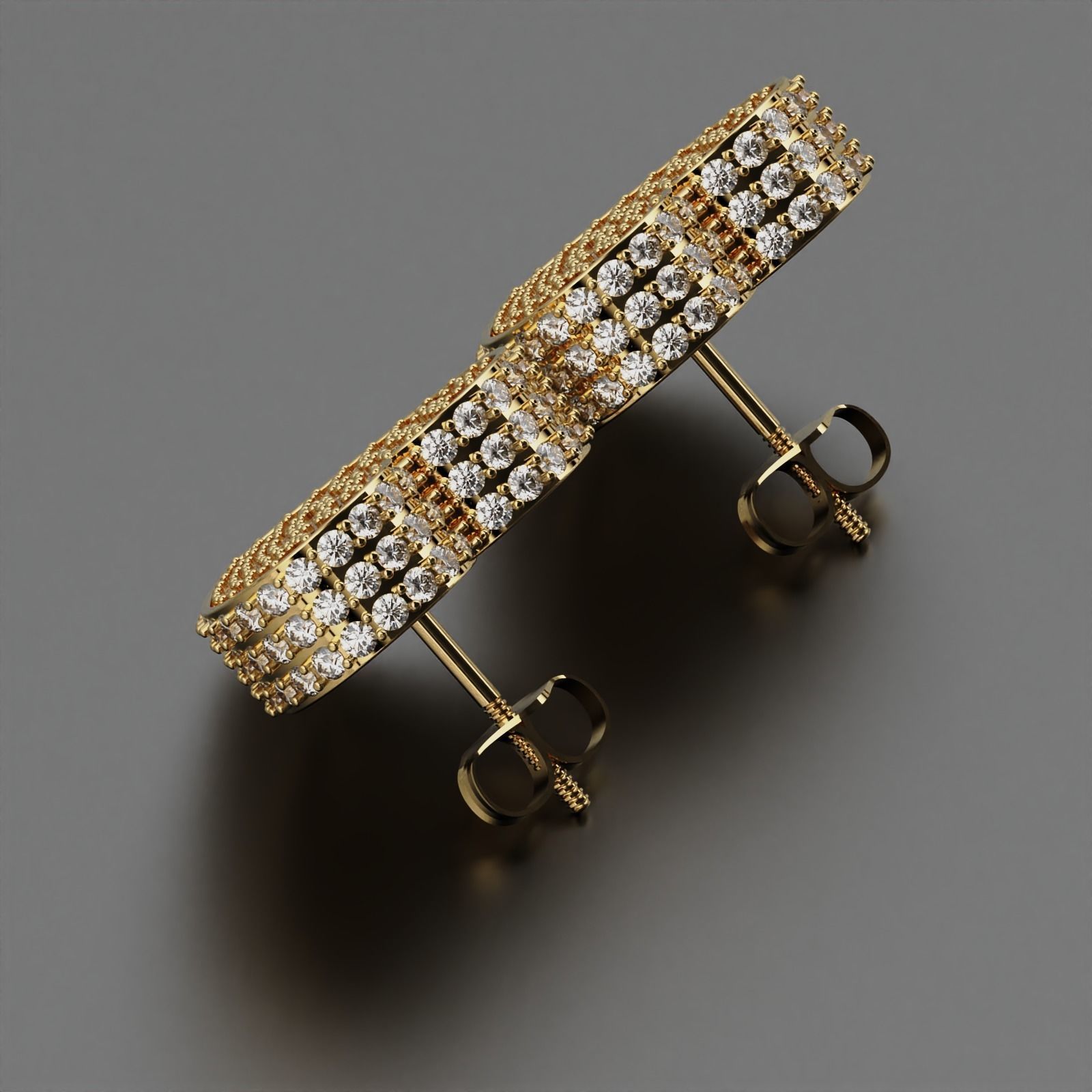 Heart Earring  3D print model_2