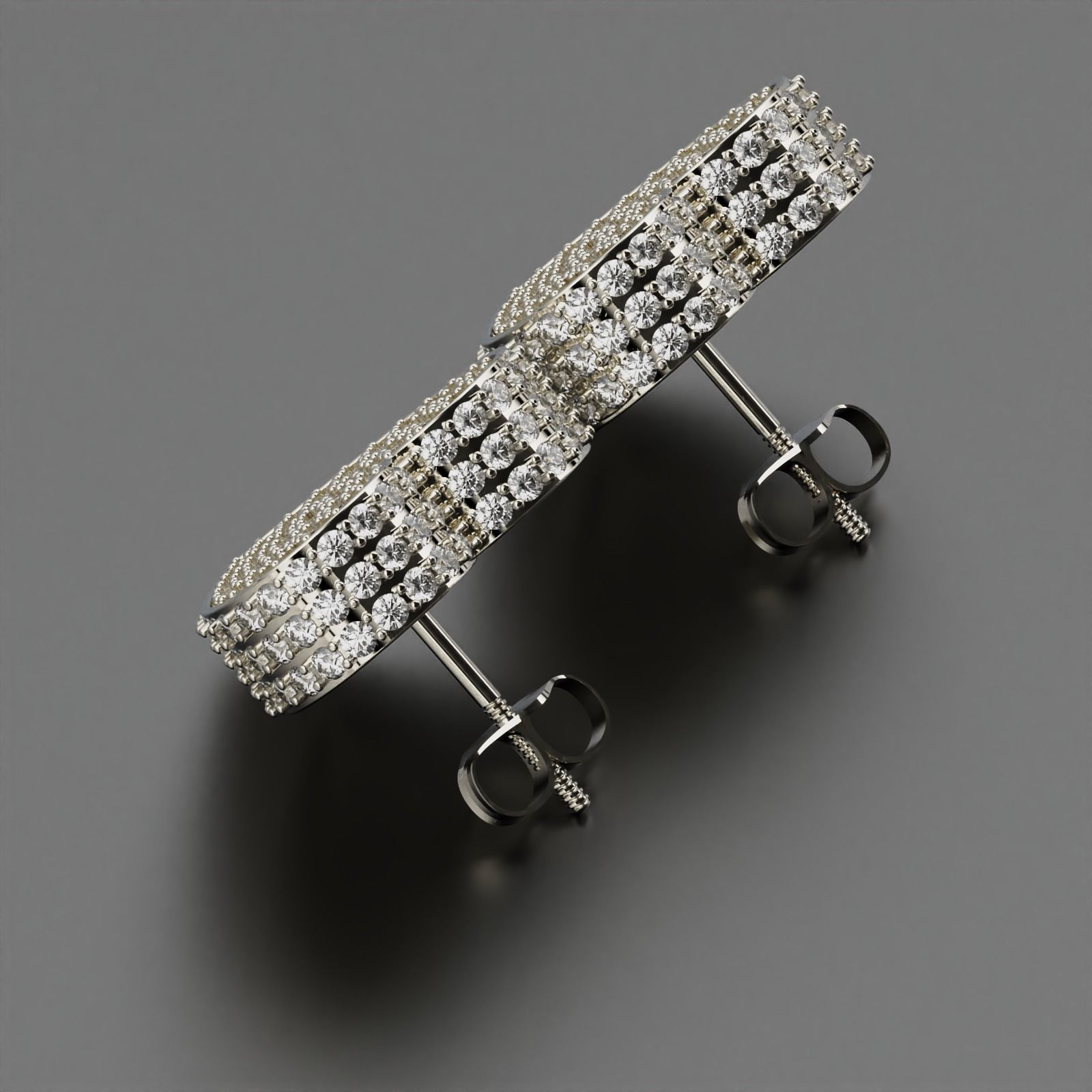 Heart Earring  3D print model_8