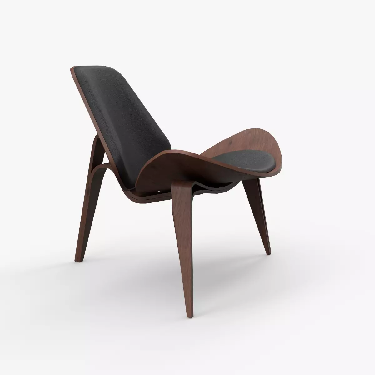 Howard Side Chairs walnut finish Low-poly 3D model