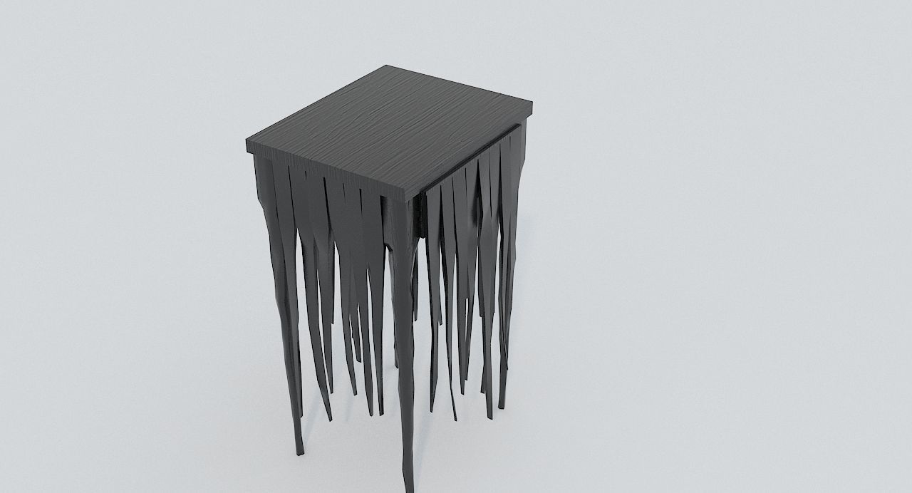 Black Table PBR Low-poly 3D model_3