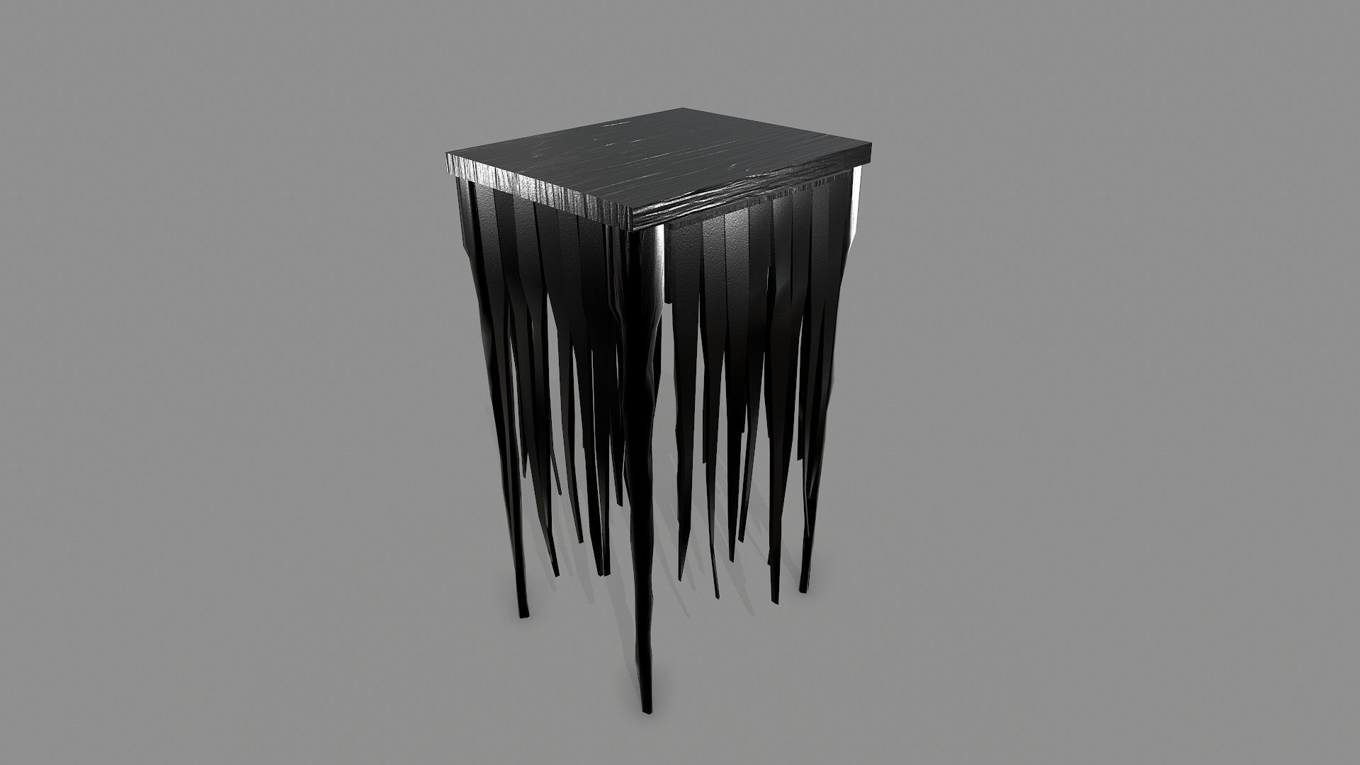 Black Table PBR Low-poly 3D model_5