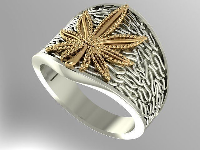 Ring Marijuana 3D print model