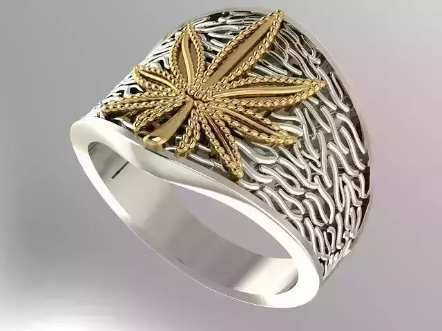 Ring Marijuana 3D print model
