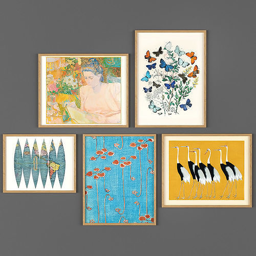Art posters gallery Low-poly 3D model