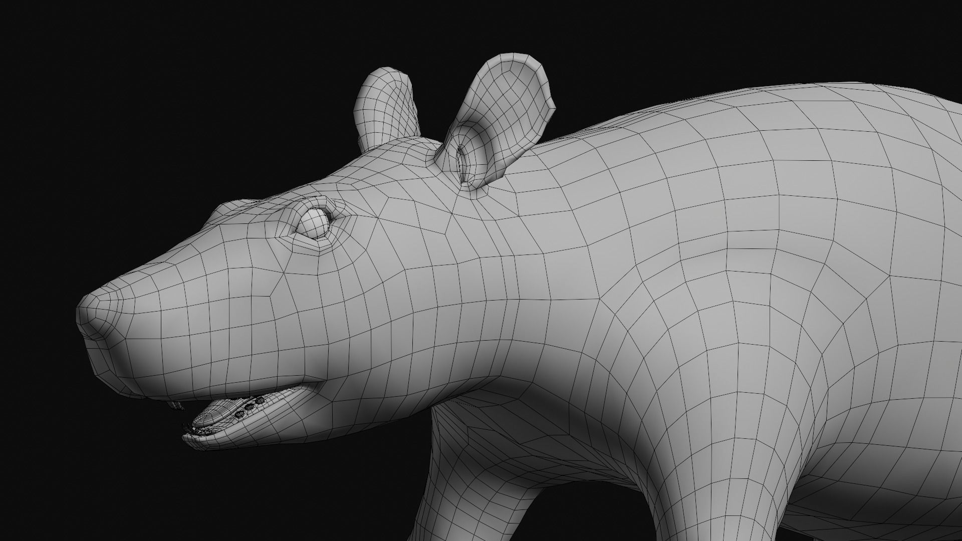 Rat model Low-poly 3D model_9