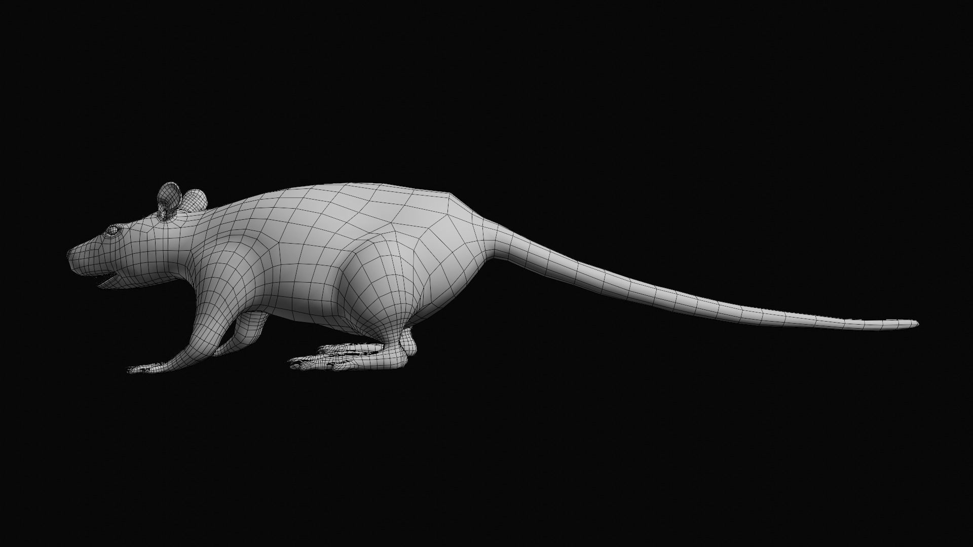 Rat model Low-poly 3D model_10