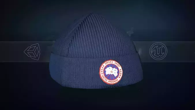Blue Arctic Disc Toque Beanie