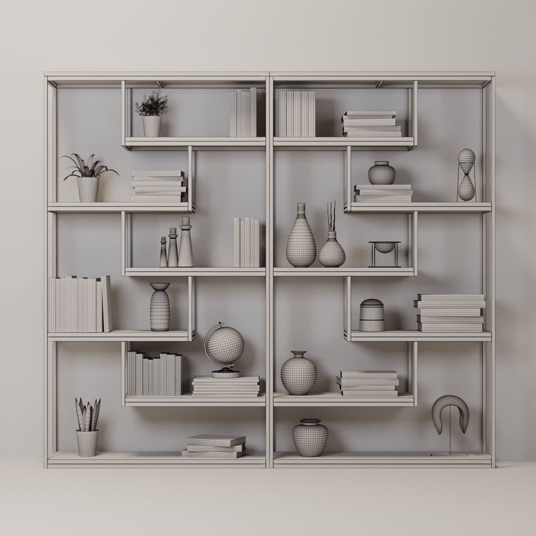 rack with decorative elements 3D model_4