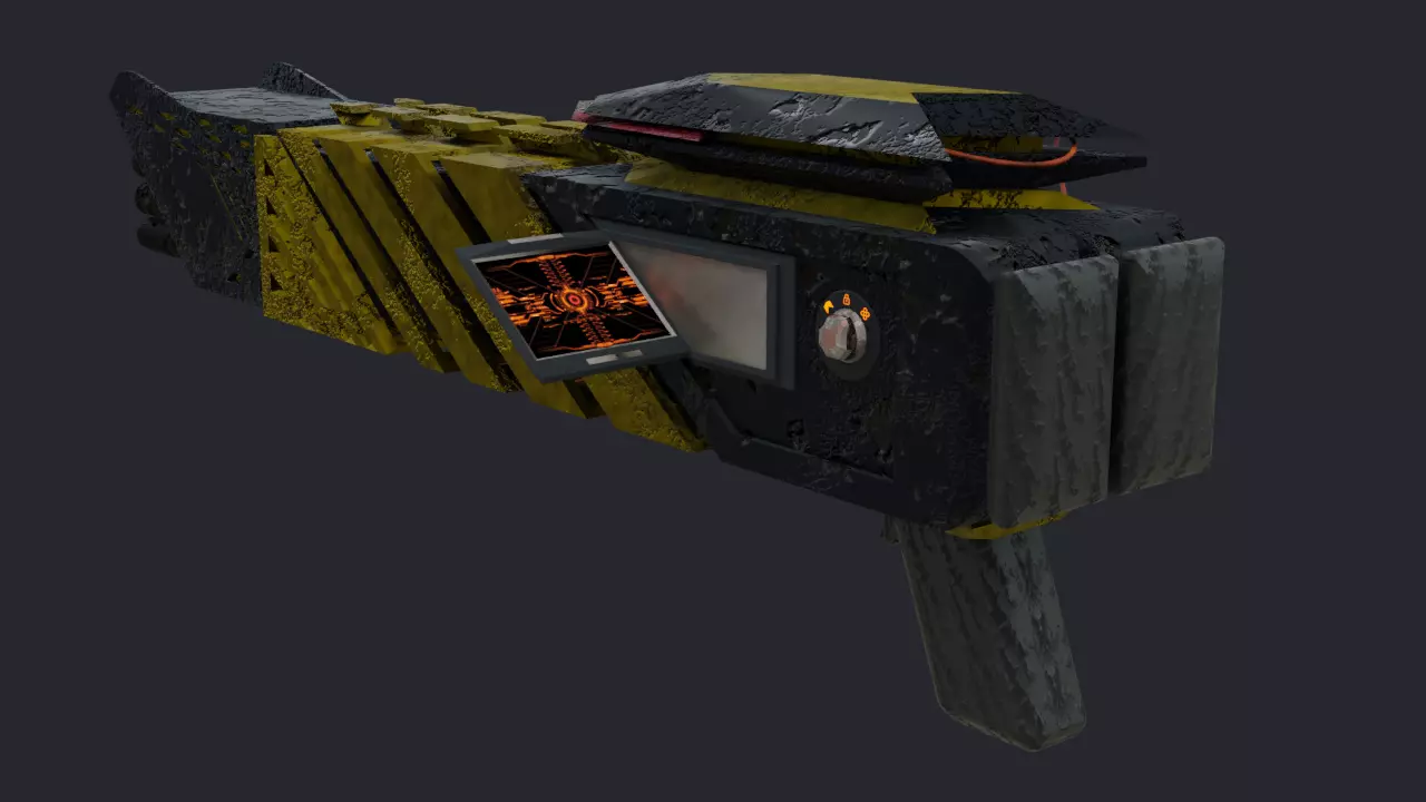 Sci-fi gun Free low-poly 3D model