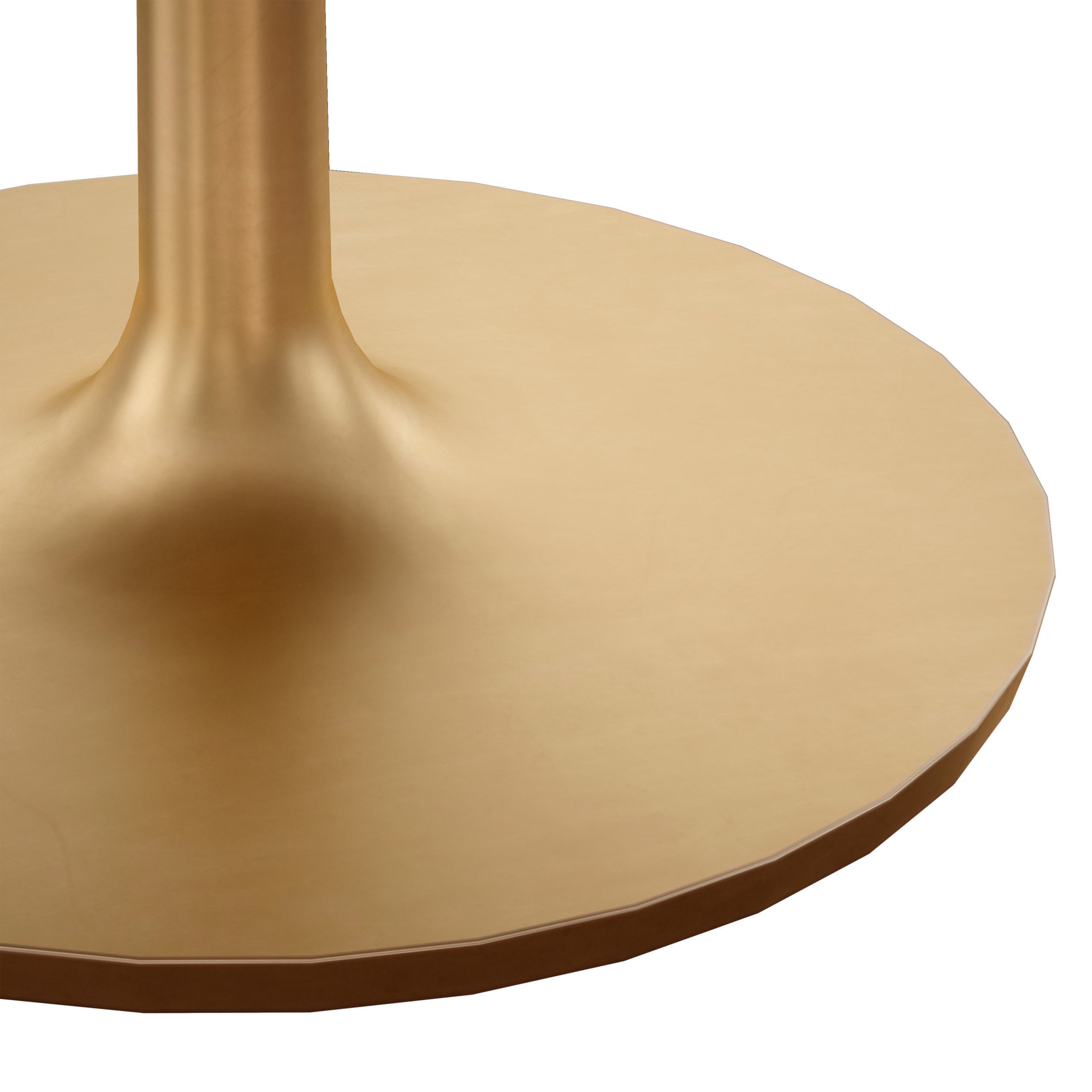 Nero 48 Brown Marble Dining Table with Brass Base 3D model_9