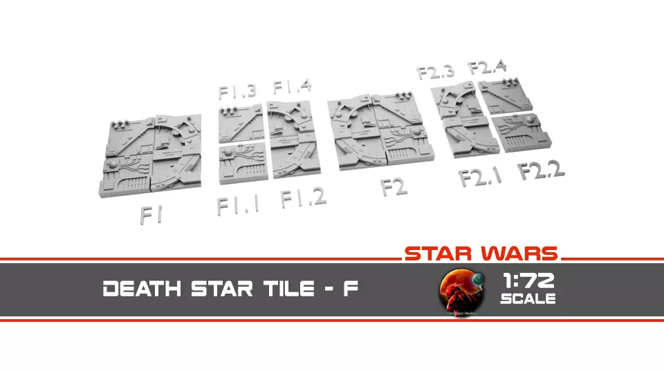 Death Star Tile Type F Free 3D print model_0