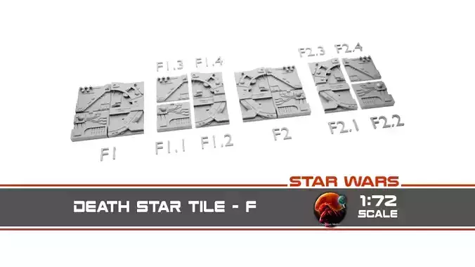 Death Star Tile Type F Free 3D print model