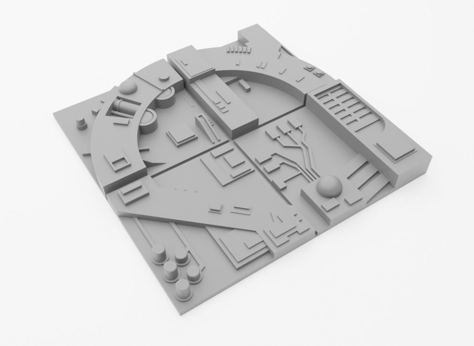 Death Star Tile Type F Free 3D print model_6