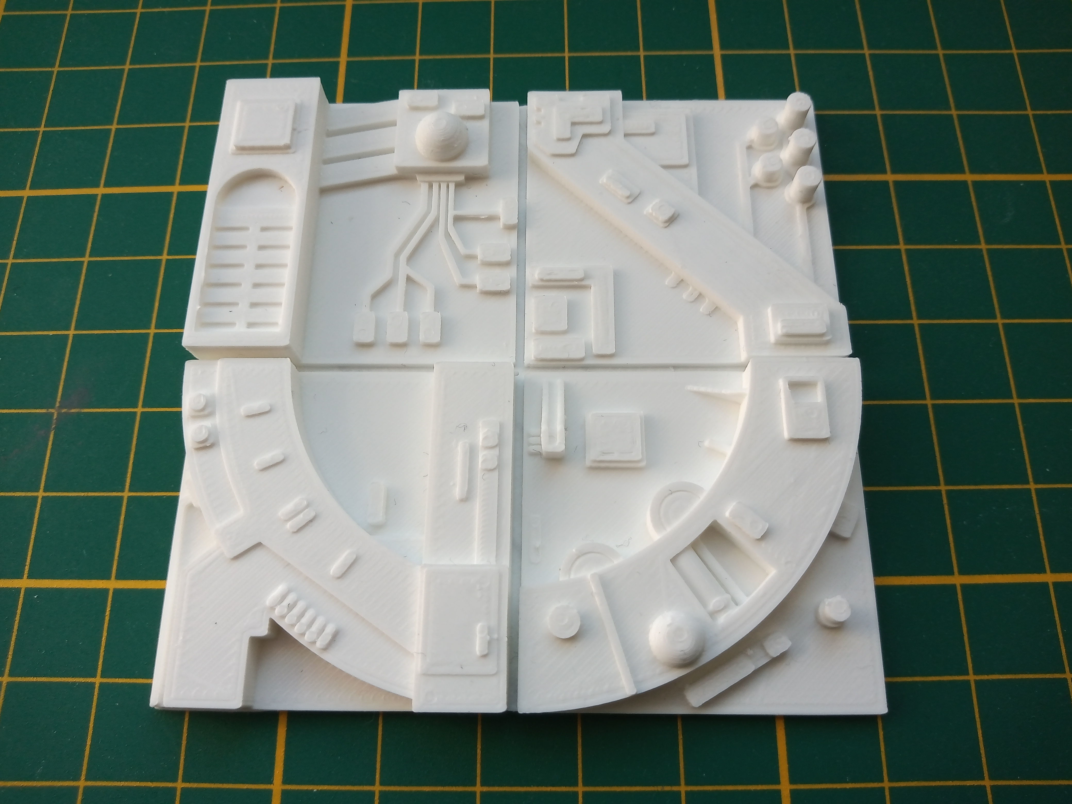 Death Star Tile Type F Free 3D print model_3