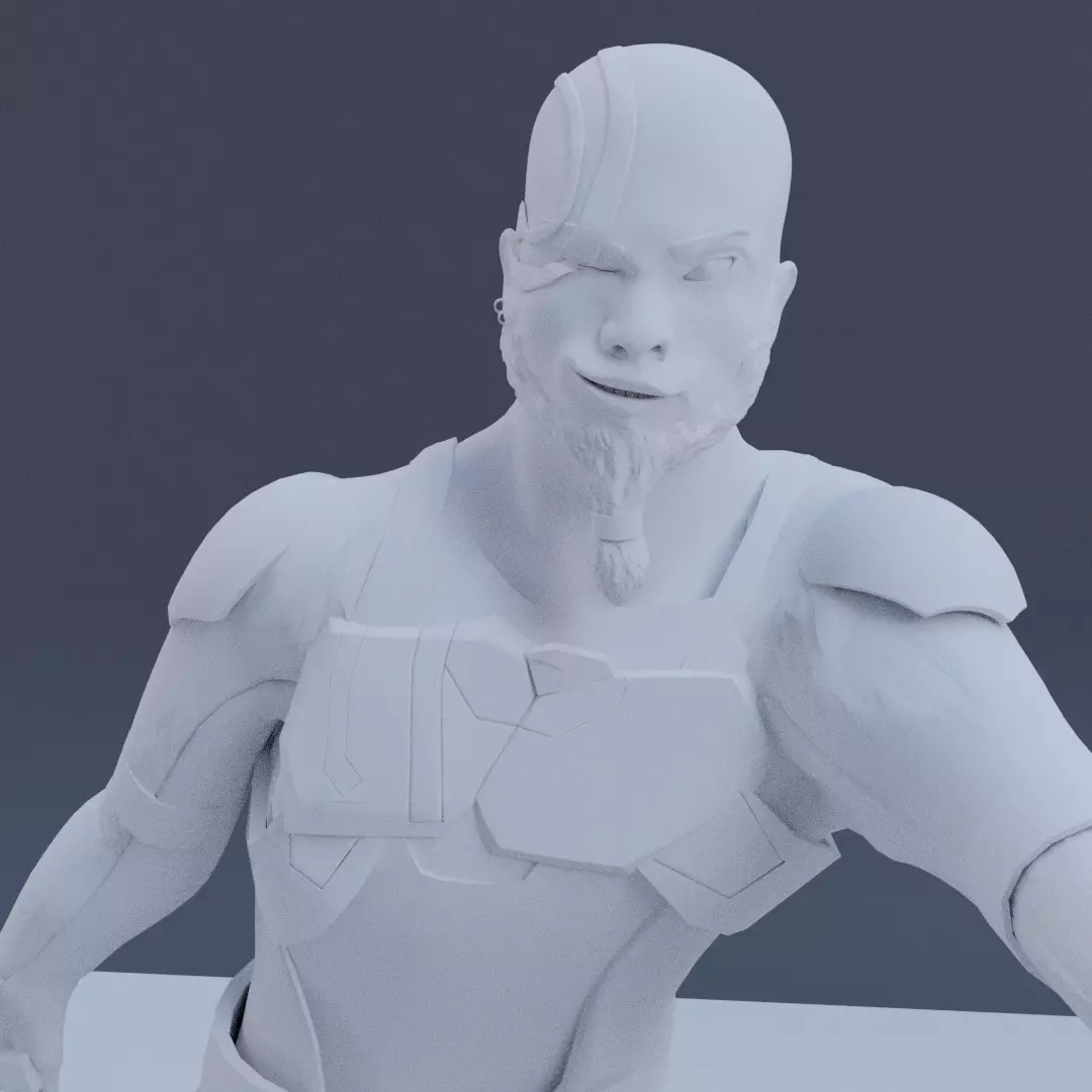 Sci-Fi Human with Scifi Gun For 3D Printing 3D print model_0
