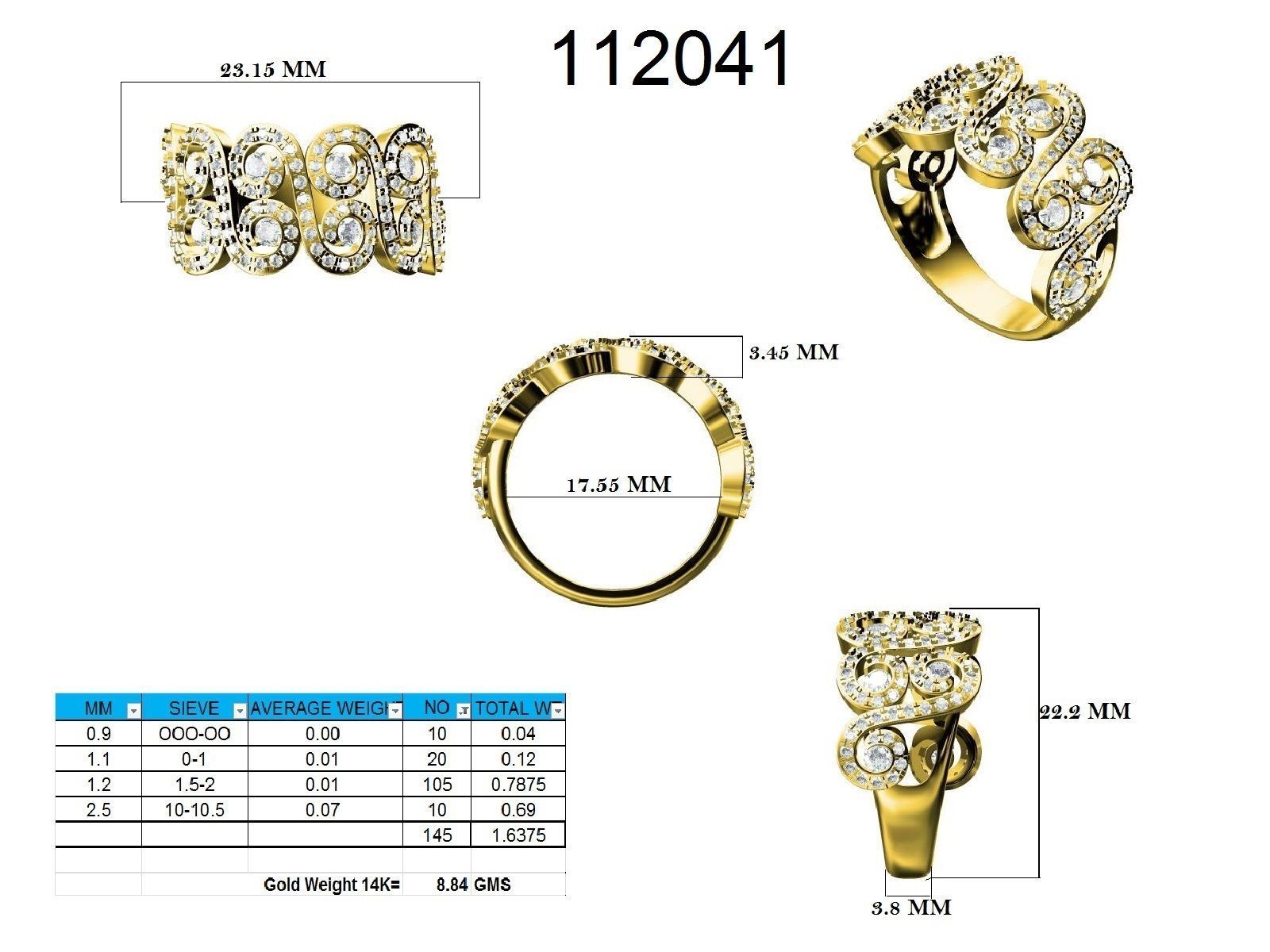 Ring - 112041 3D print model_12
