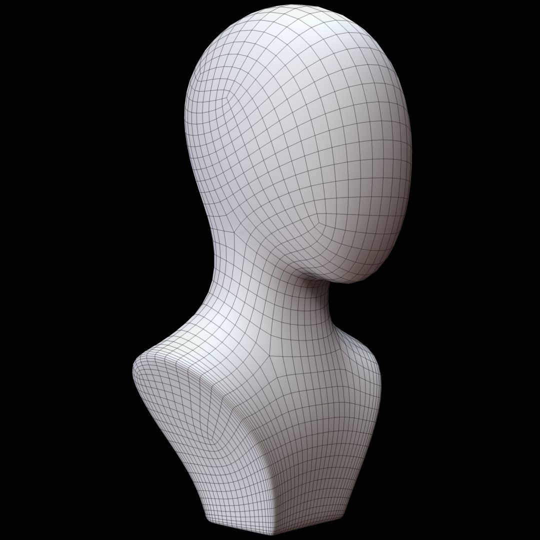 Mannequin Head 3D model_11