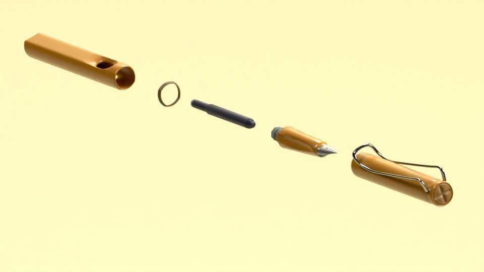 Lamy Fountain Pen 3D model_5