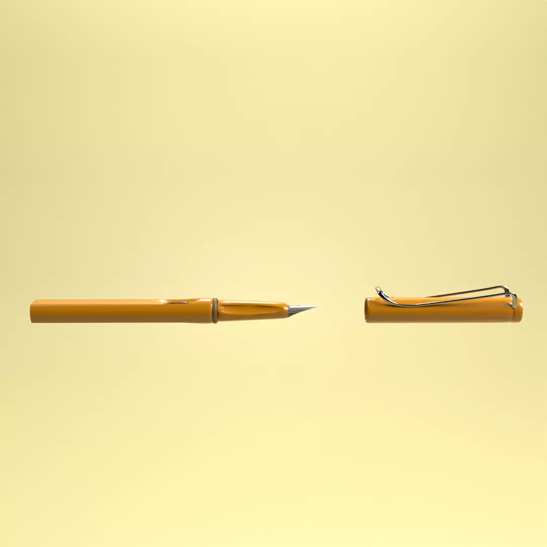 Lamy Fountain Pen 3D model_0