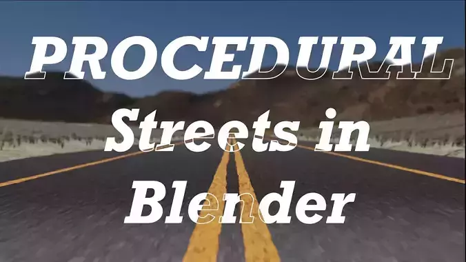 Full Procedural Street Material for Blender Texture
