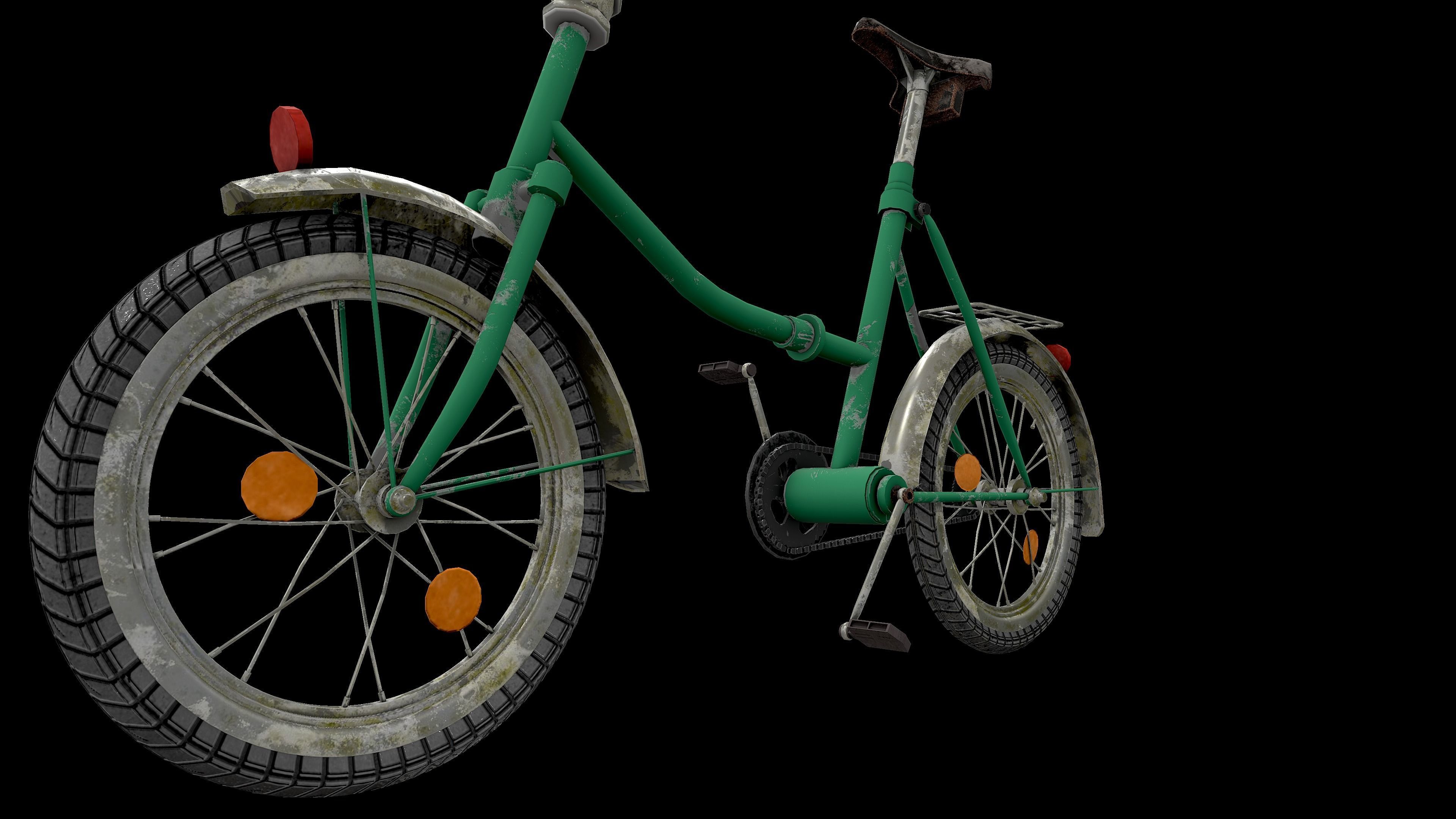 Bicycle Low-poly 3D model_3