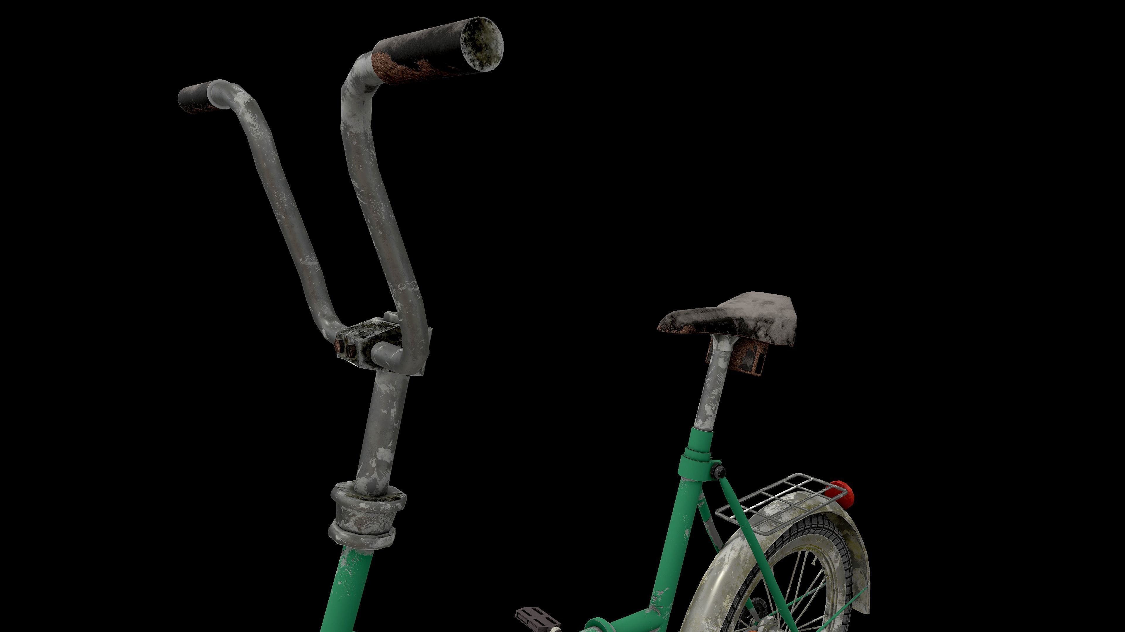 Bicycle Low-poly 3D model_4