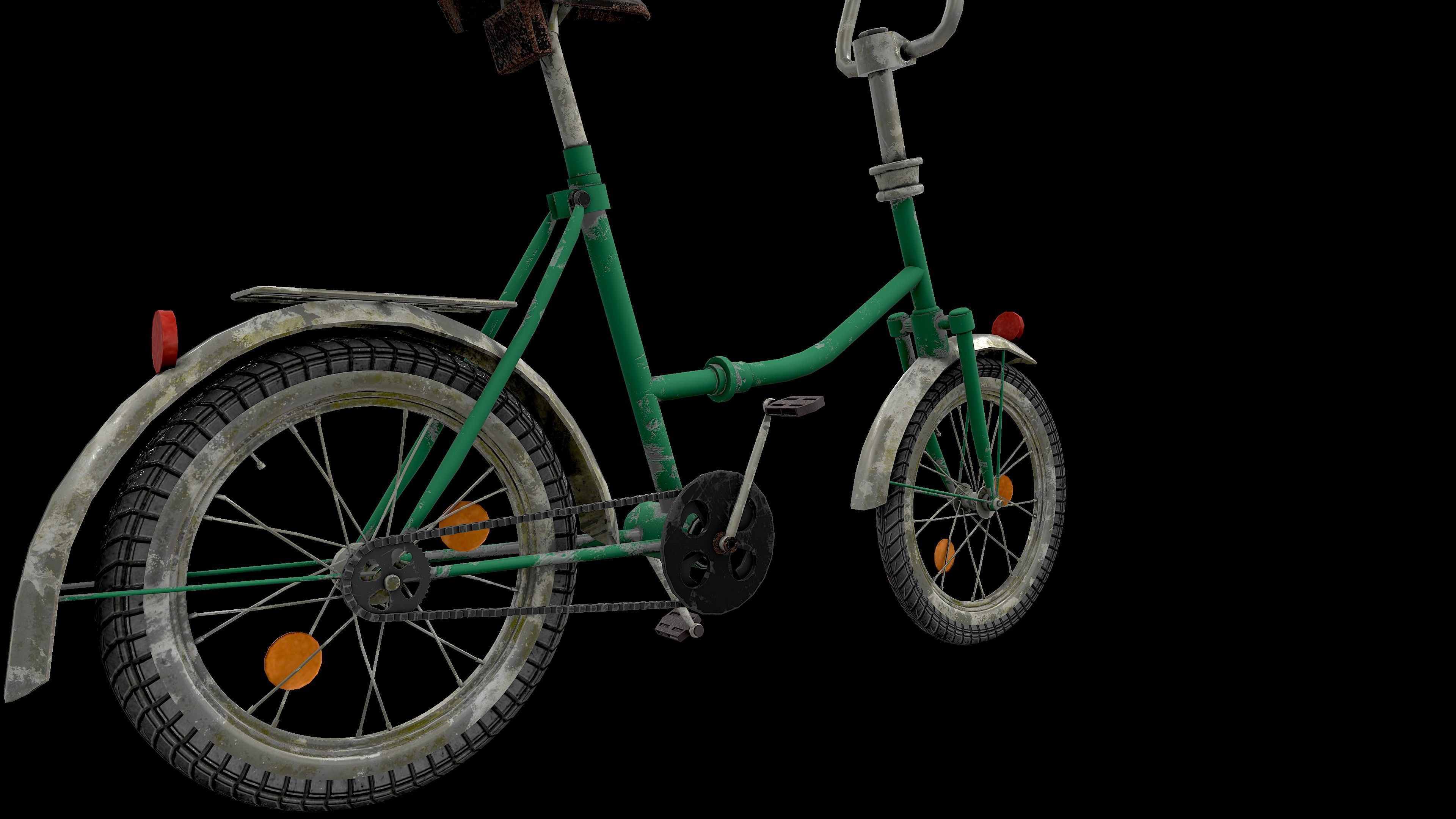 Bicycle Low-poly 3D model_2