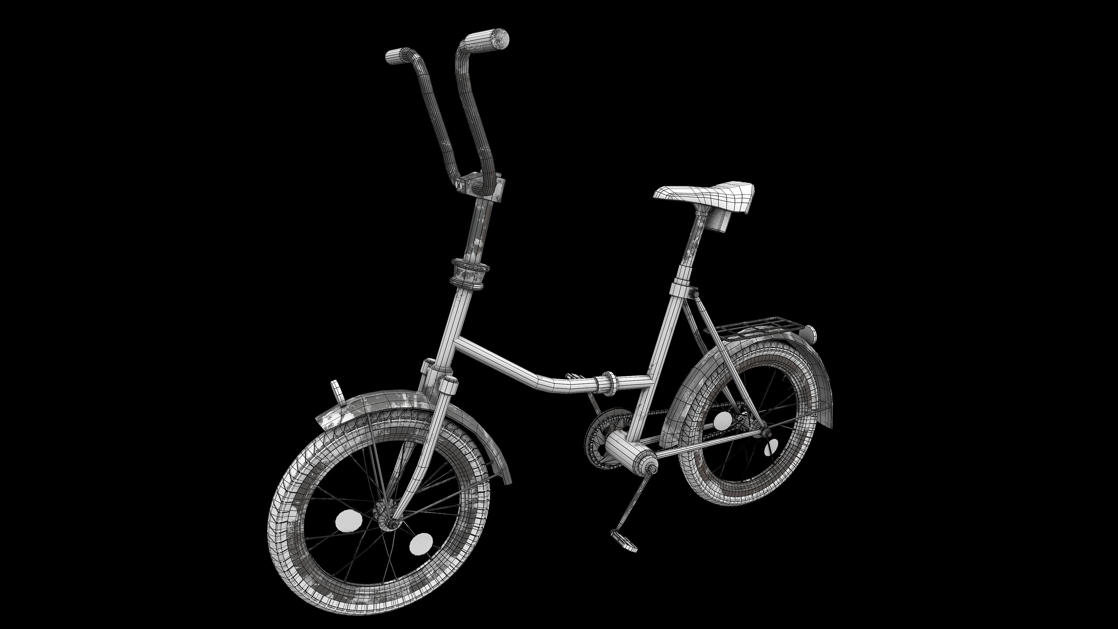 Bicycle Low-poly 3D model_7