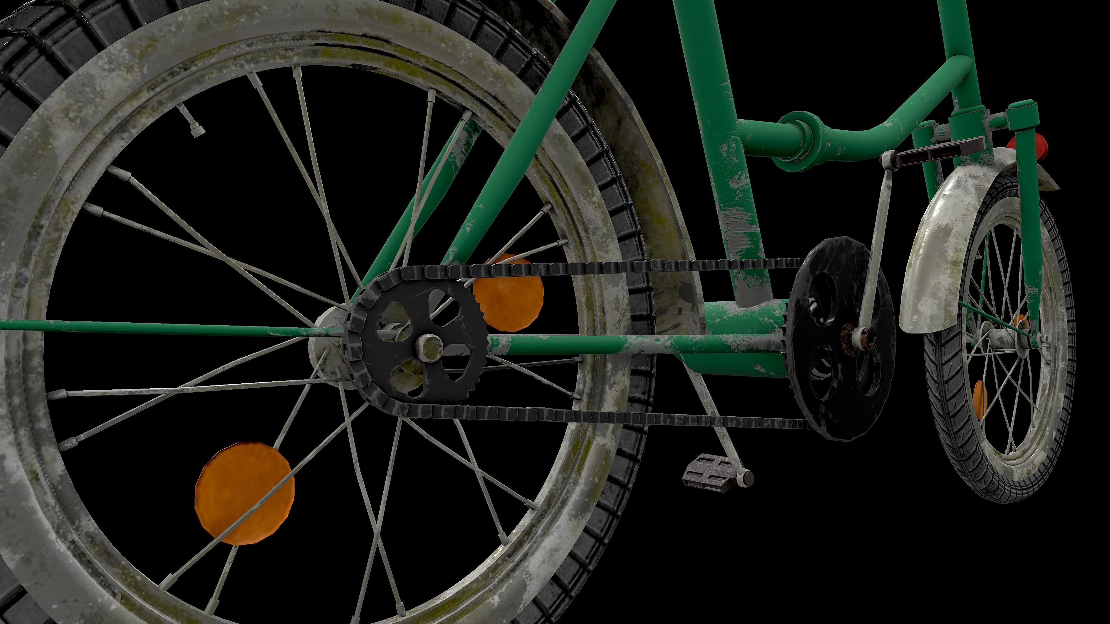 Bicycle Low-poly 3D model_5