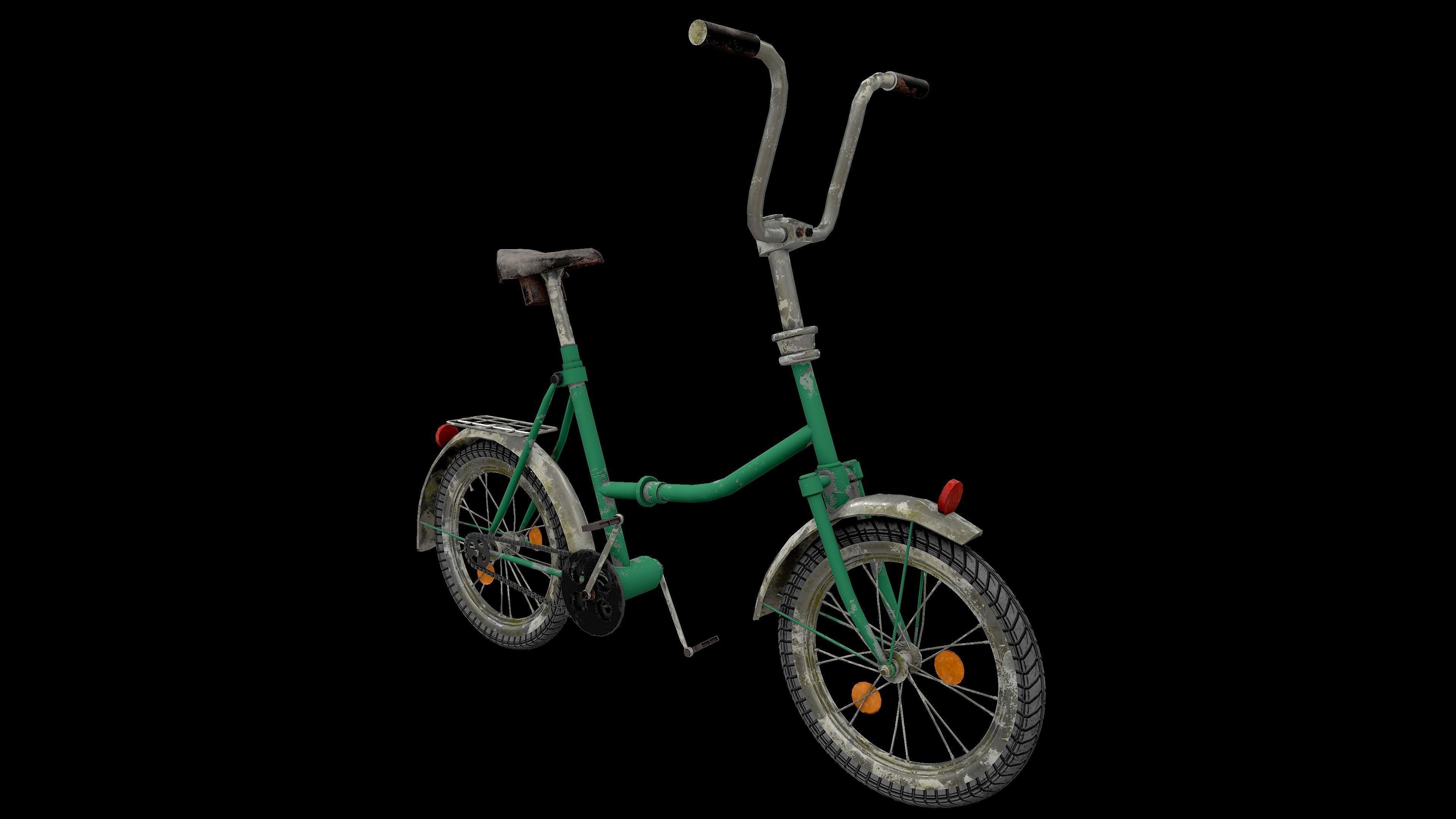 Bicycle Low-poly 3D model_6