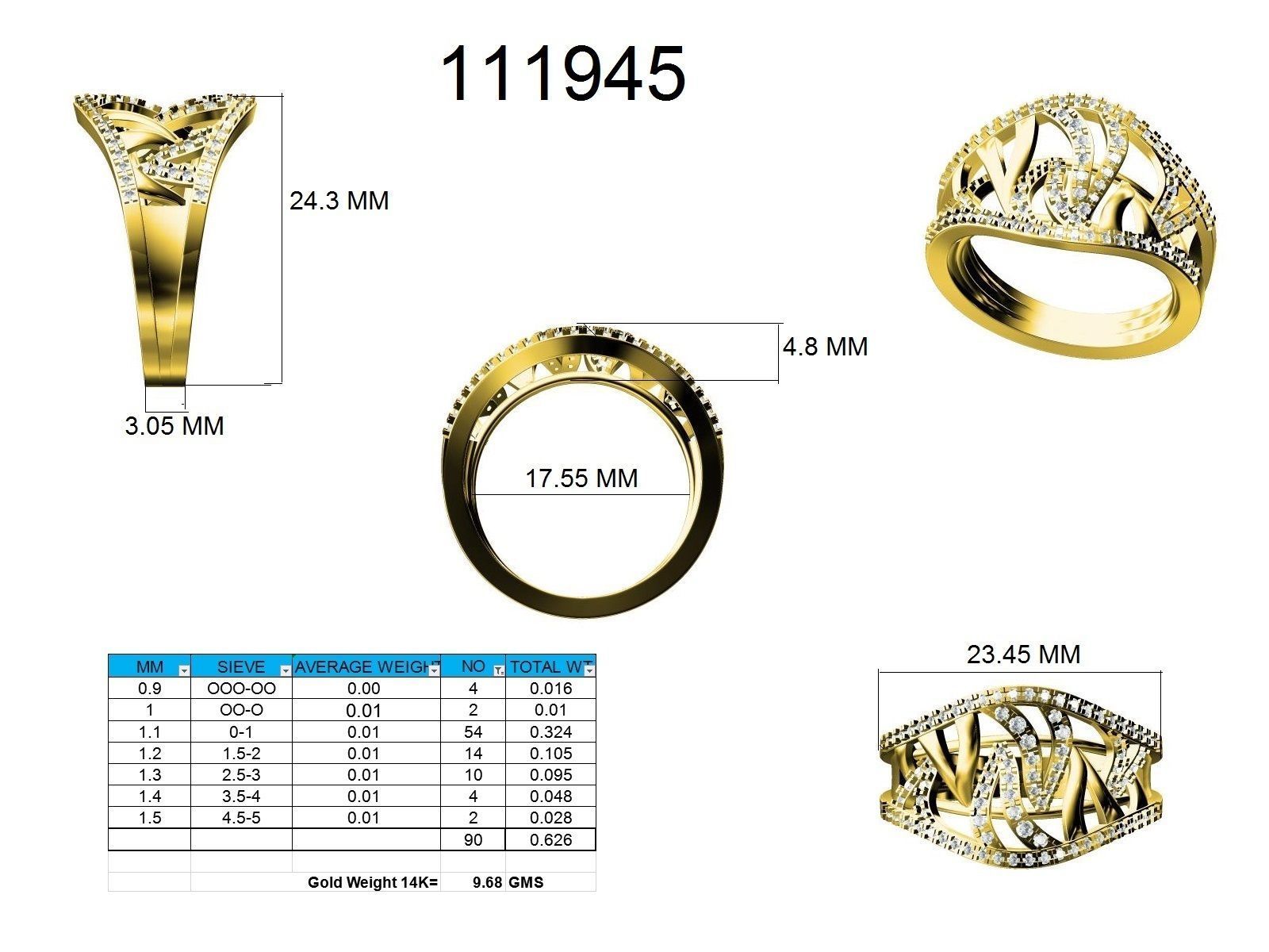 Ring - 111945 3D print model_12