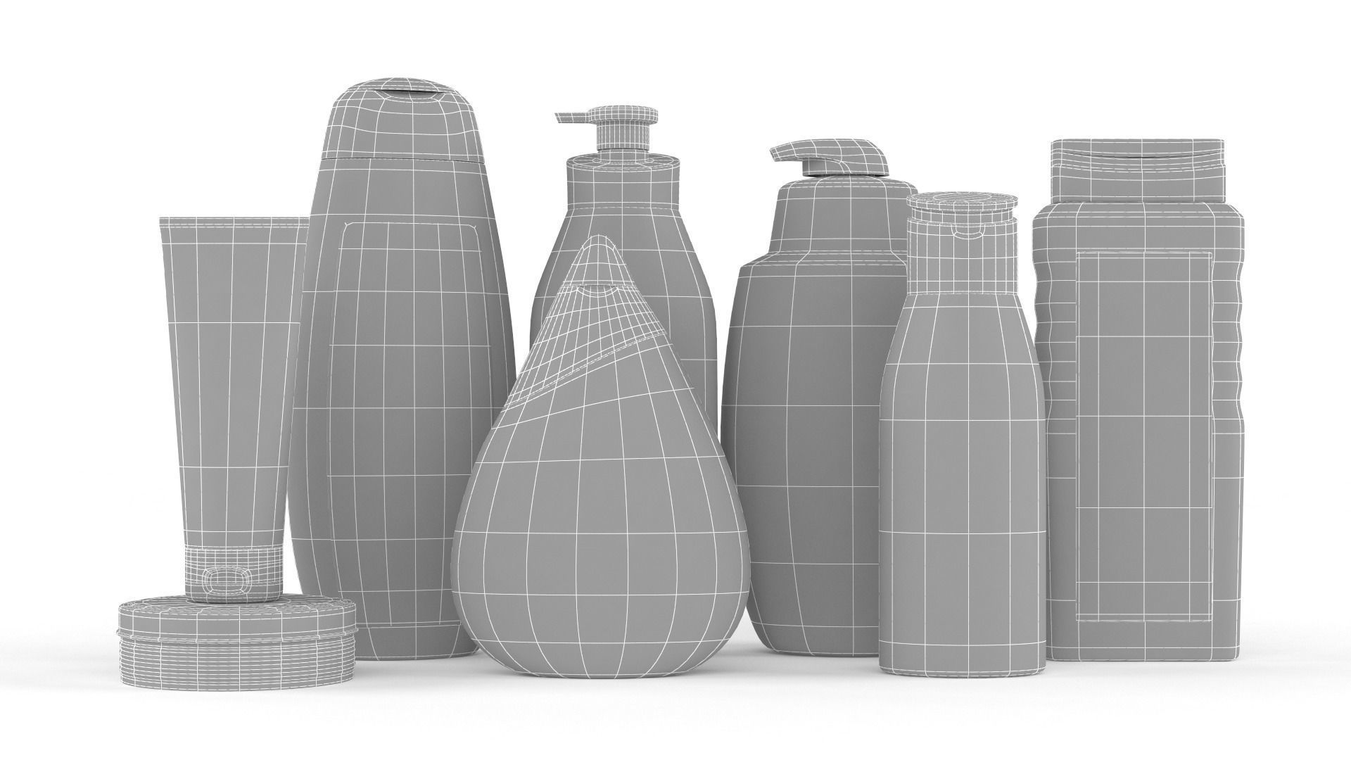 Plastic Bottles 3D model_16