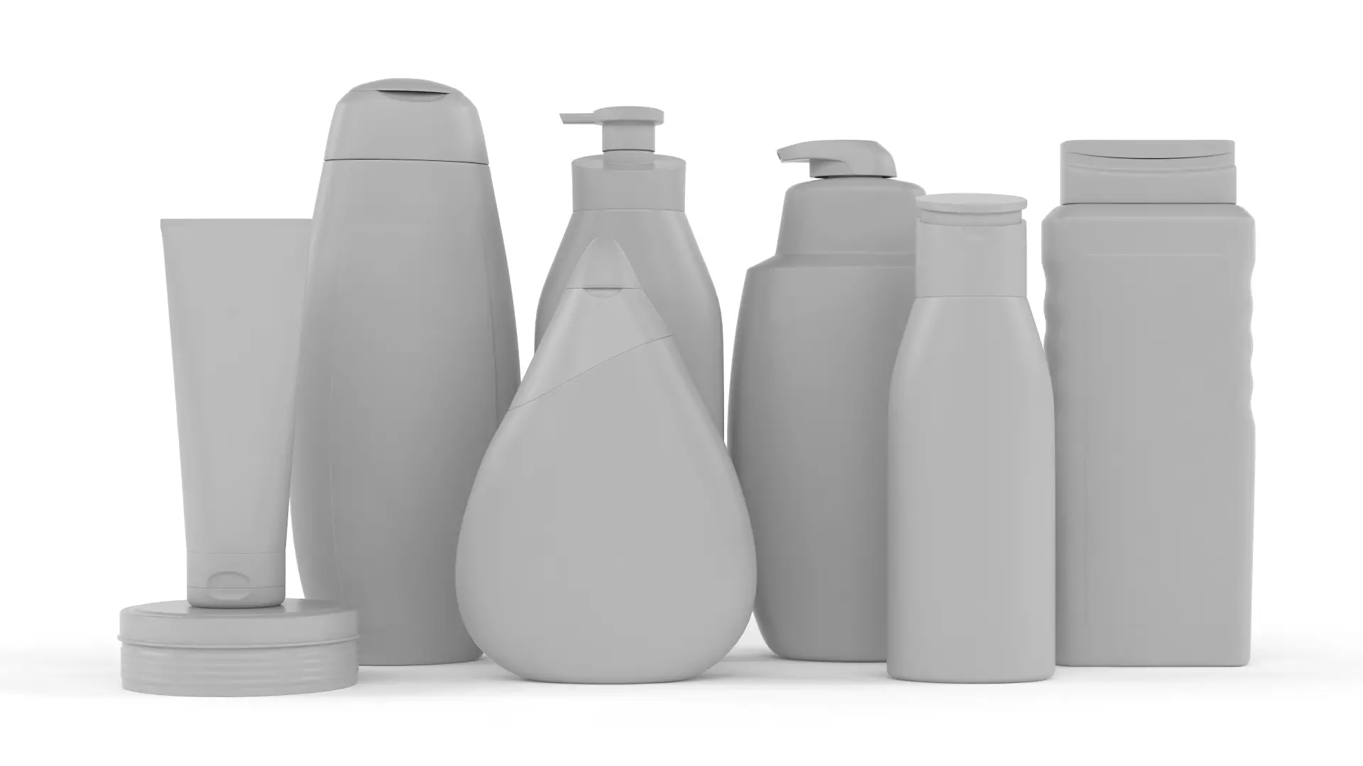 Plastic Bottles 3D model_0