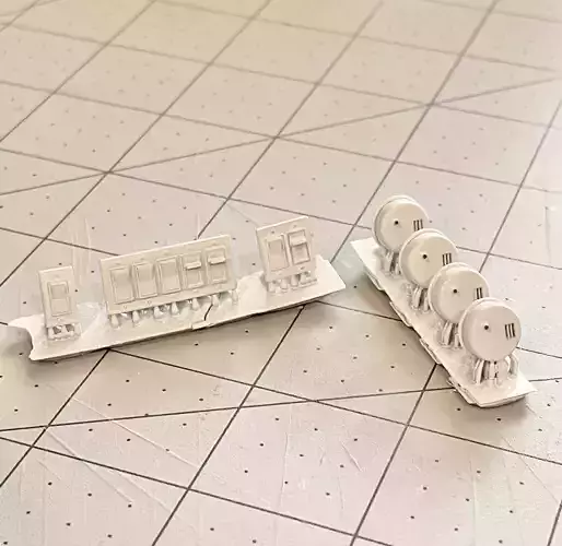 12th Scale Light Switches and Smoke Detectors for Dollhouses 3D print model