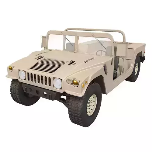 Humvee HMMWV-M1123 Desert Military track 3D model