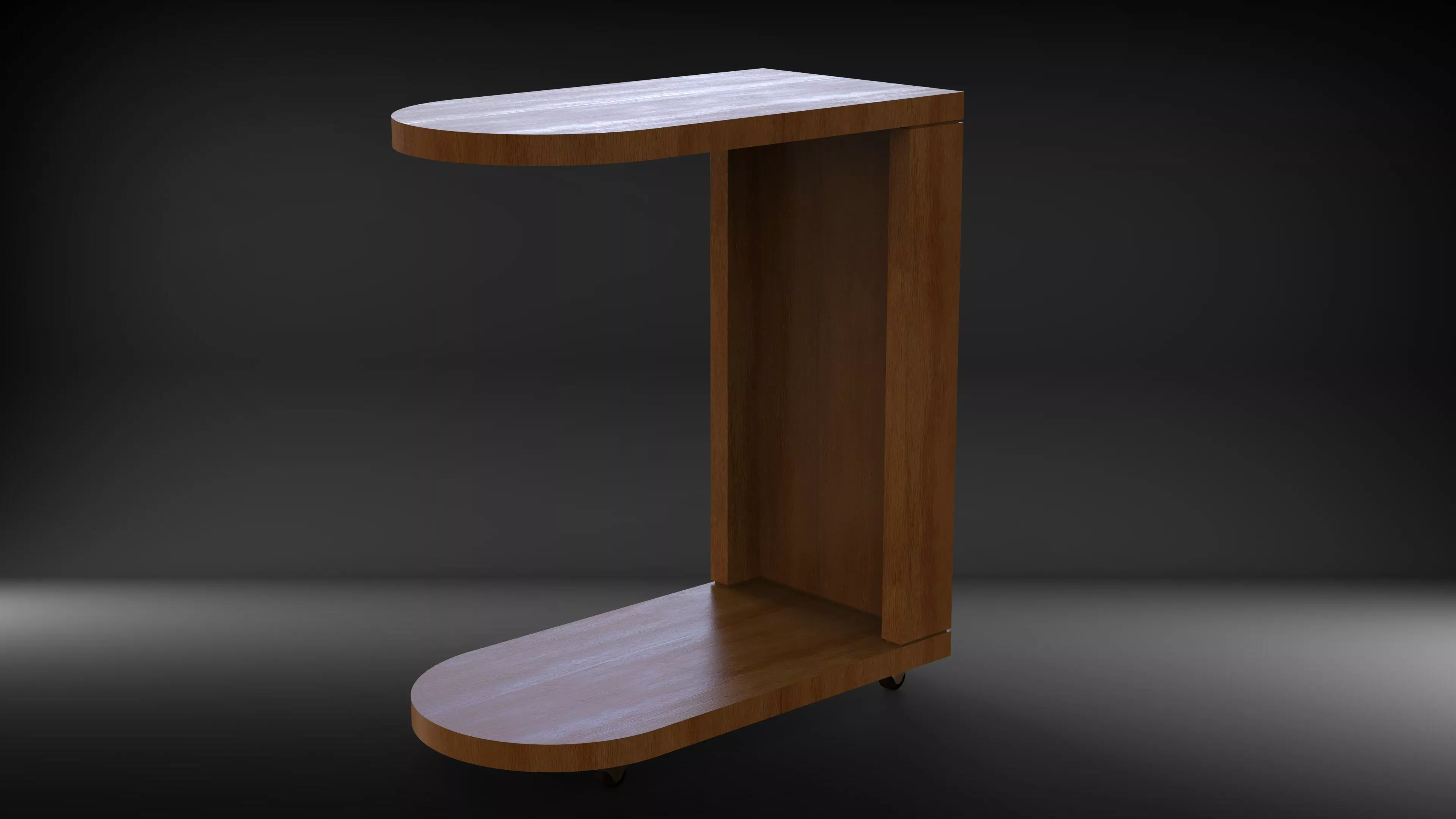 C-Shaped Table - MESH And FBX Low-poly 3D model