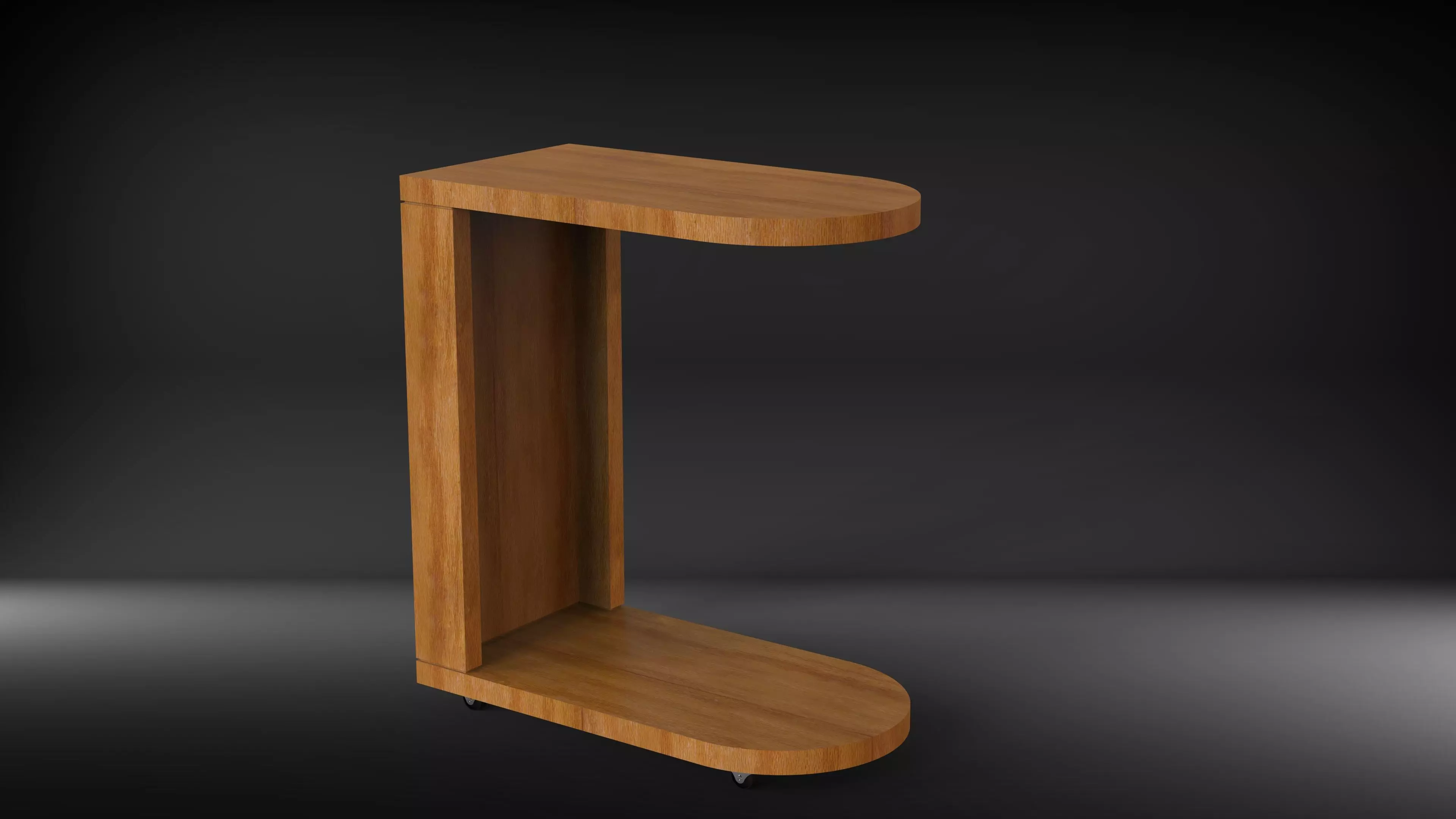 C-Shaped Table - MESH And FBX Low-poly 3D model