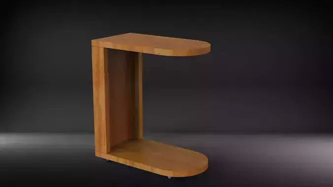C-Shaped Table - MESH And FBX Low-poly 3D model