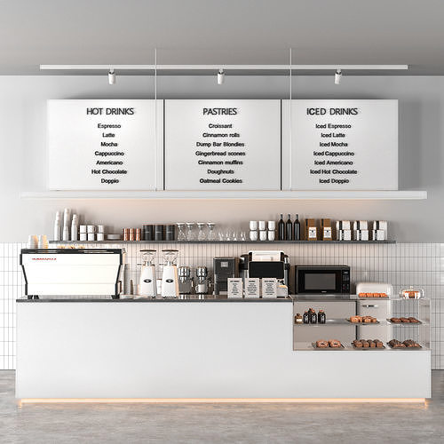 White Cafe 3D model